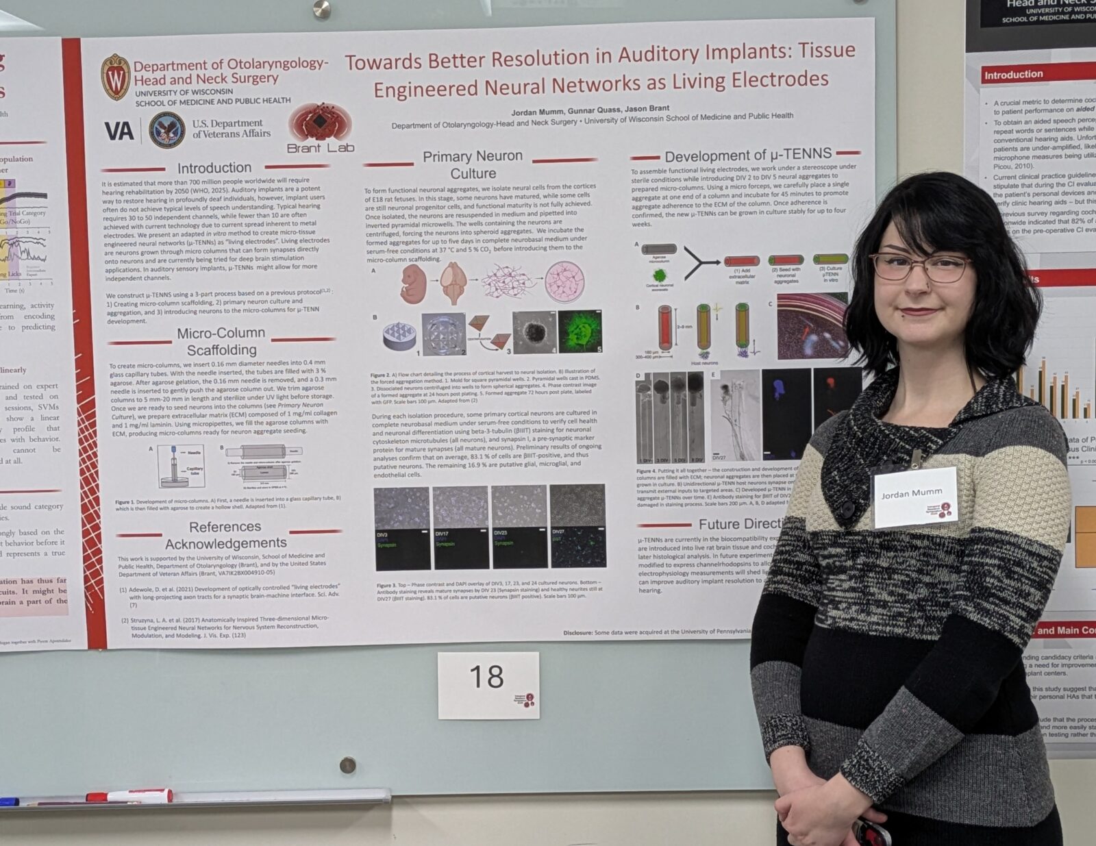 Jordan presenting her poster at the inaugural DOHNS research symposium