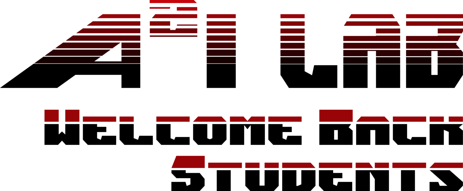 A²I Lab Logo and Welcome Back, Students banner